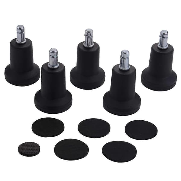 Högprofilerade möbeltassar för kontorsstol utan hjul och barstol, fasta stationära möbeltassar, 5-pack