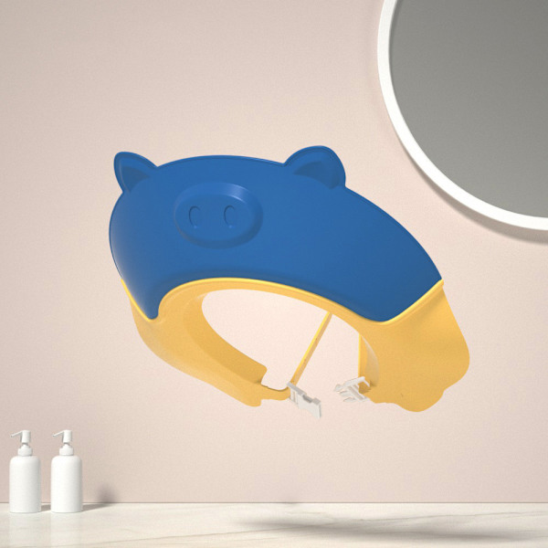 Justerbar Silikon Badmössa för Nyfödda Bebisar Öronskydd, Snabbtorkande, Stjärndesign TD1226-10