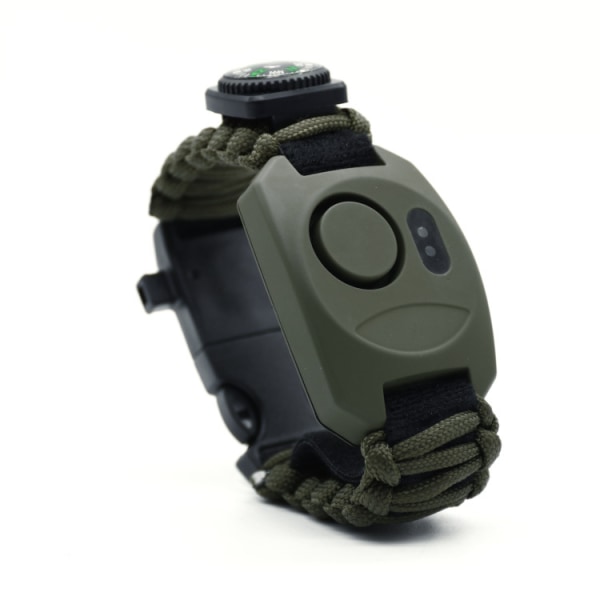 8-i-1 handledslarm Paracord Survival Armband Självförsvar Emergency Security Survival Tool med Sos Led Ficklampa Perfekt för alla utomhus Spot