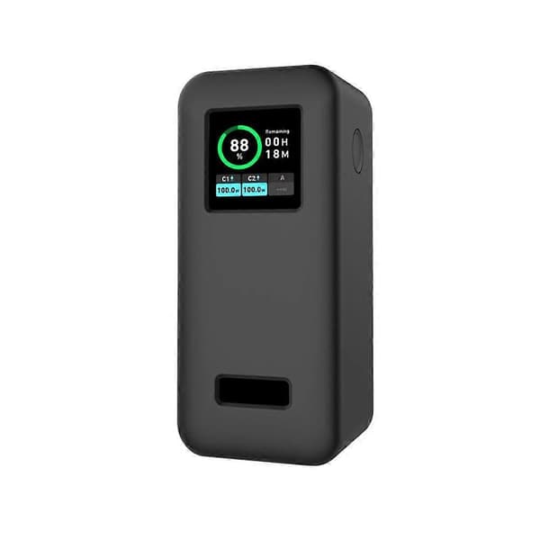 Silikoneetui til Anker Prime 20000mAh 200W Power Bank, stødsikkert med LCD-display synlighed sort Black