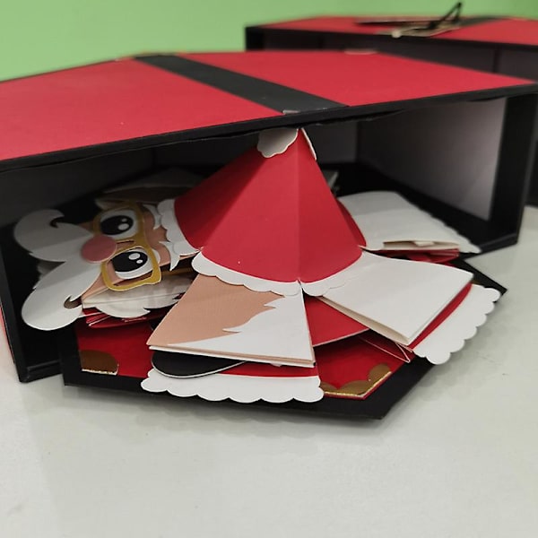 3D Julemand Prank Up Kort, 3D Pop Up Julekort Håndlavet Julemand Julekort, Overraskelse Juleæske, Fantastisk Julegave 2pcs
