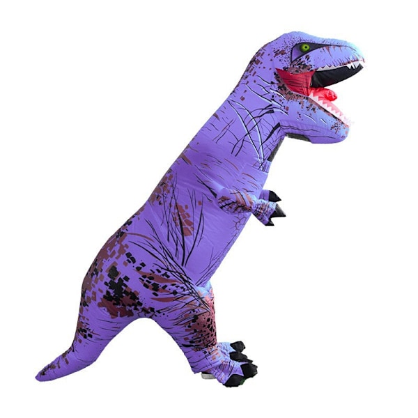 Halloween Tyrannosaurus Rex oppustelig kostume dinosaur fest performance kostume sjov show oppustelig kostume dinosaur oppustelig kostume voksen (150-190CM) Purple