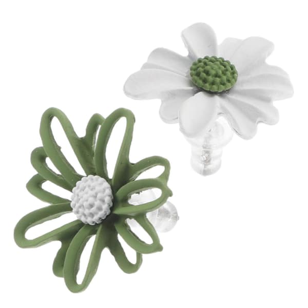 Resin Daisy Studs Boho Daisy Blomsterøreringe til kvinder 1 par minimalistisk stil