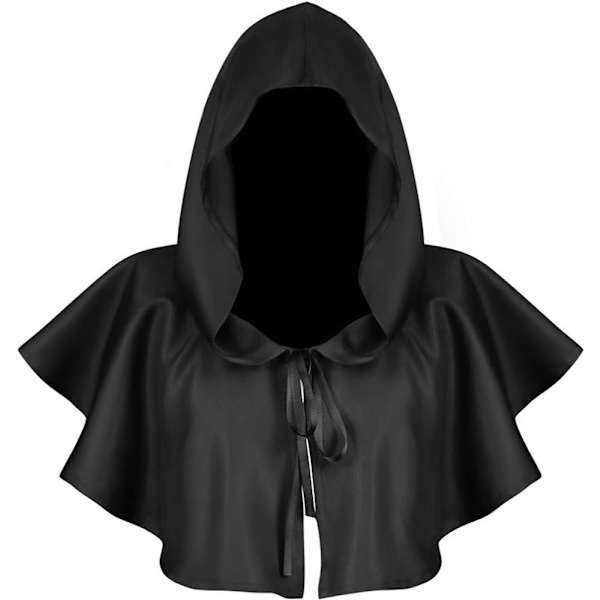 Halloween Grim Reaper Hupullinen Viitta Keskiaikainen Wicca Pagan Hupullinen Hattu Goottilainen Viitta Cosplay-asut Noita Velho Vampyyri Hupullinen Poncho Miehille Naisille