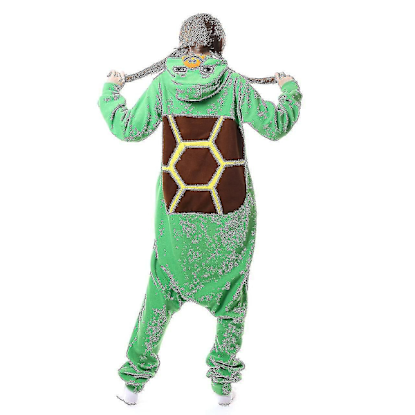 Tegneserieanimasjon Gengar Hel drakt Pyjamas Foreldre-barn Hjemmeklær-b turtle M
