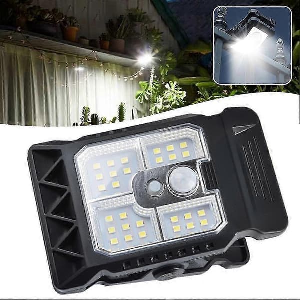 Solar Clip Light, 45LED 3 tilstande vandtæt, Solar Sensor Light, Udendørs Have Clip Light