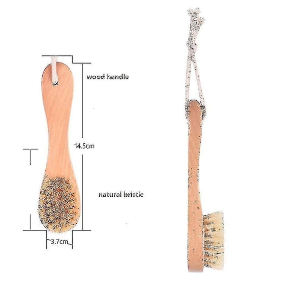 Naturliga borst Ansiktsrengöringsborste i trä Trä Ansiktsrengöring paket med 2 naturliga borst Ansiktsrengöringsborste i trä Trä Ansiktsrengöring paket med