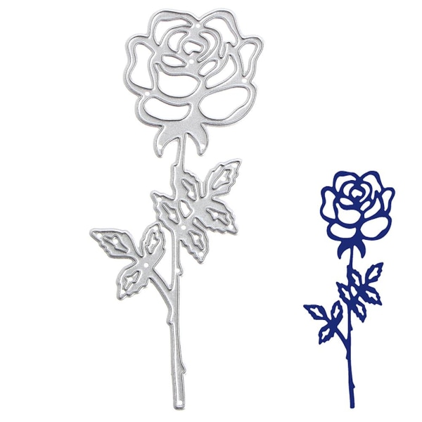Romantisk Rose Cutting Dies Stencils Diy Scrapbog Album Kort Prægning Craft