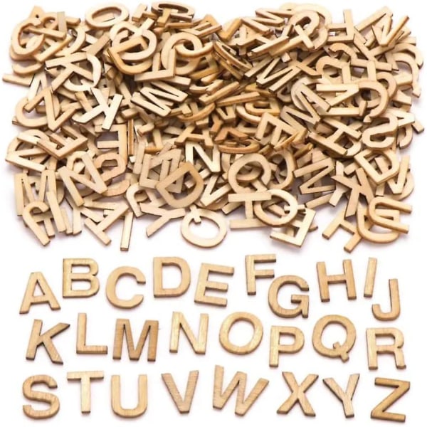 Ross Mini store bokstaver laget av tre (260 stykker) for barn å lage, designe og dekorere