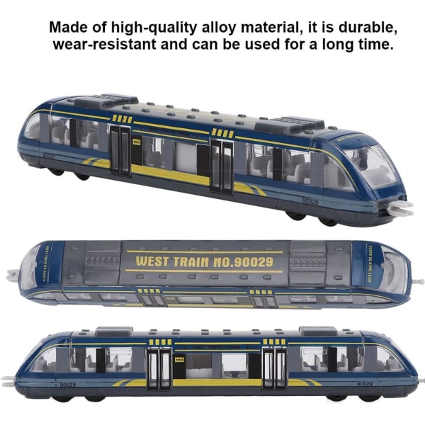 Minimodellbil, Simuleringslegeringstogmodell Metall Diecast-modellbiler for barn (blå)