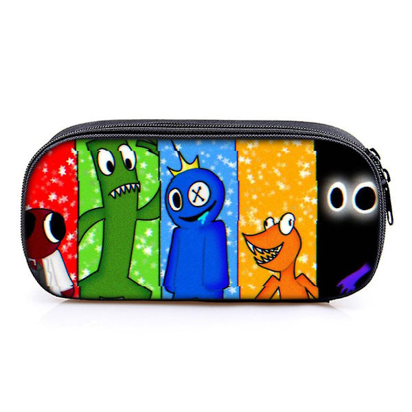Børns Roblox Rainbow Friends blyantæske pennepose skole lynlås opbevaringspose pung gave C