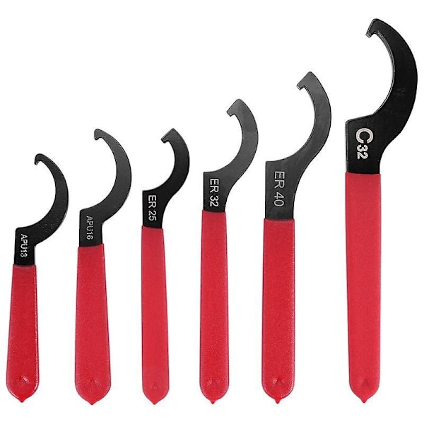 6 Osainen Jakoavainsarja Säädettävä Coilover-avain Jakoavaimet Coilover-avain Teräsjakoavain Red  Black