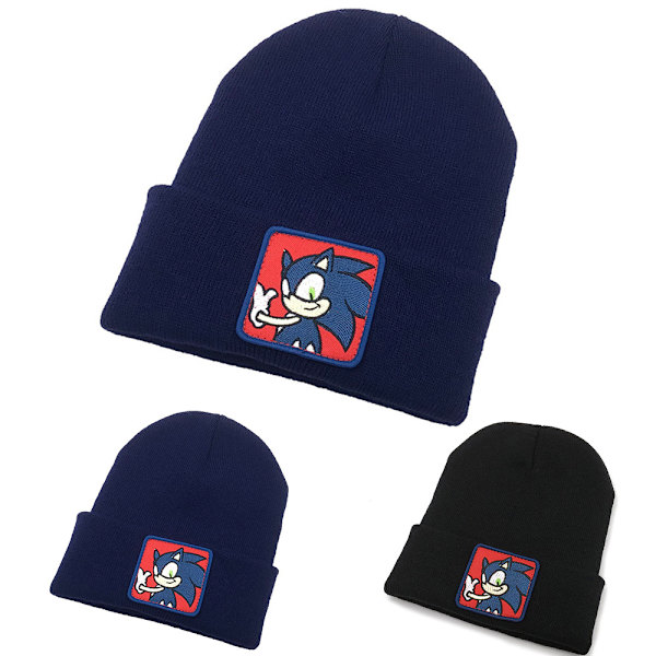 Sonic the Hedgehog Broderet Strikket Beanie Vinterhue Teal