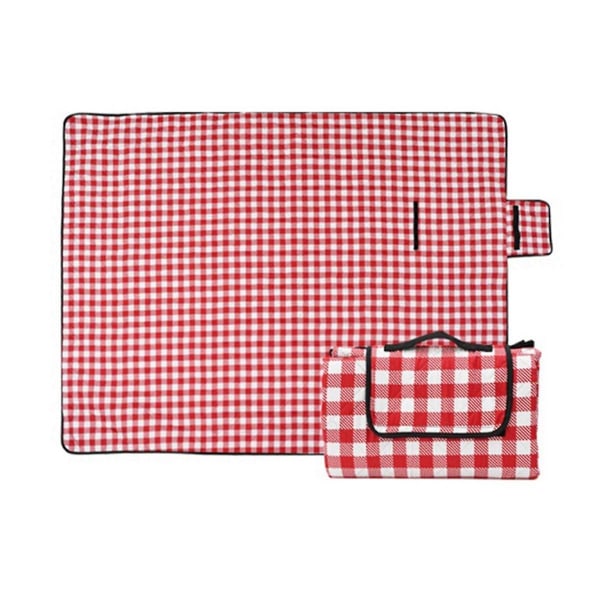 Picnic Outdoor Waterproof Blanket - Beach Mat Sand Free Foldable Portable with Carry Strap Camping Mat Park Blanket Red