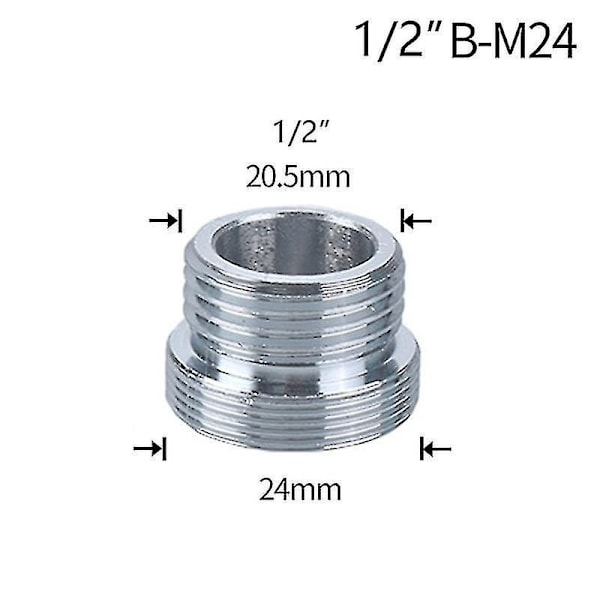 Vattenkran Koppling 1/2 Till M16 M18 M20 M22 M24 M28 Gänganslutning Konvertering Reparation Kran Adapter För Bubblare Kök Badrum E