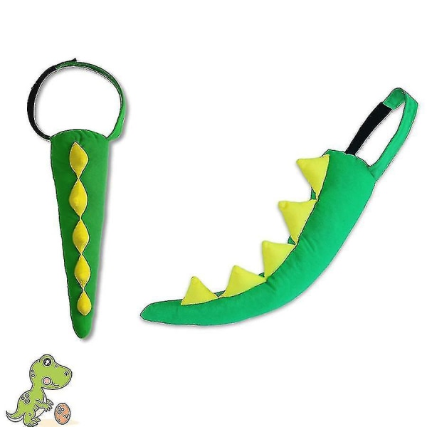 Dinosaur Tail Children's Play Props Birthday Gift Party Props - Green