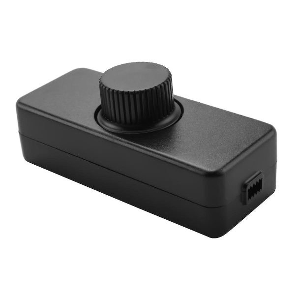 Inline LED-dimmerbryter, innebygd på/av og knottkontrolldimmer for dimbar 3-100w LED/glødelampe Black