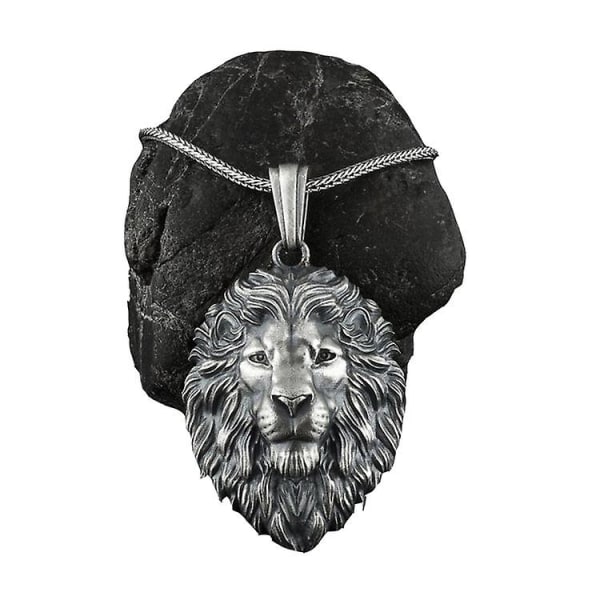 Lion Necklace For Men,nordic Viking Lion Head Anheng Halskjede Lion Necklace