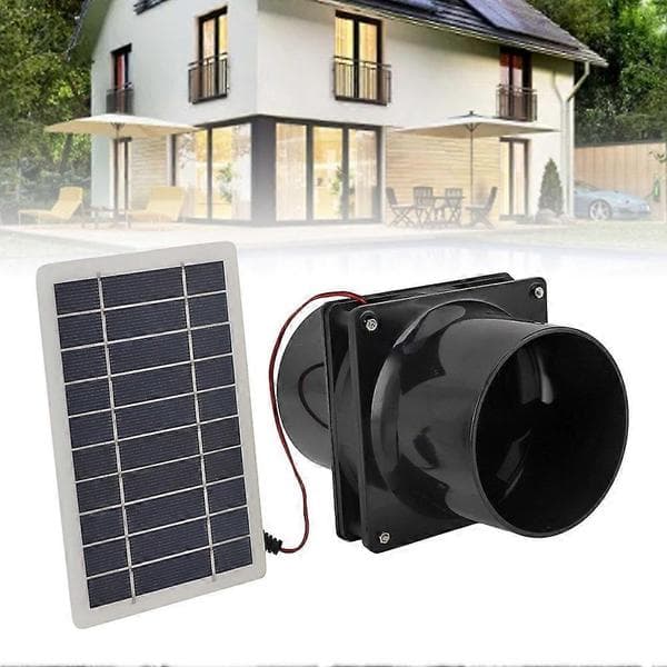 Solar udsugningsventilator rund kanal solpanel ventilationsventilator sæt energibesparende soludsugningsventilator til autocampere lofter drivhuse