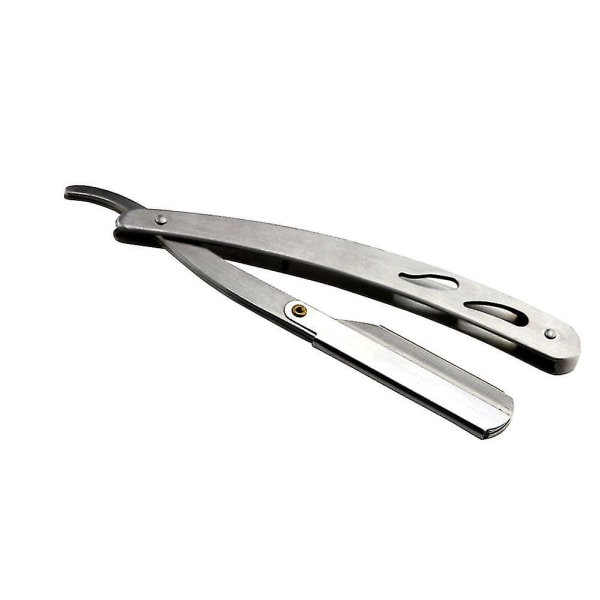 Menn manuell rettkant barberhøvel rustfritt stål folding barberskjegg verktøy for fjerning