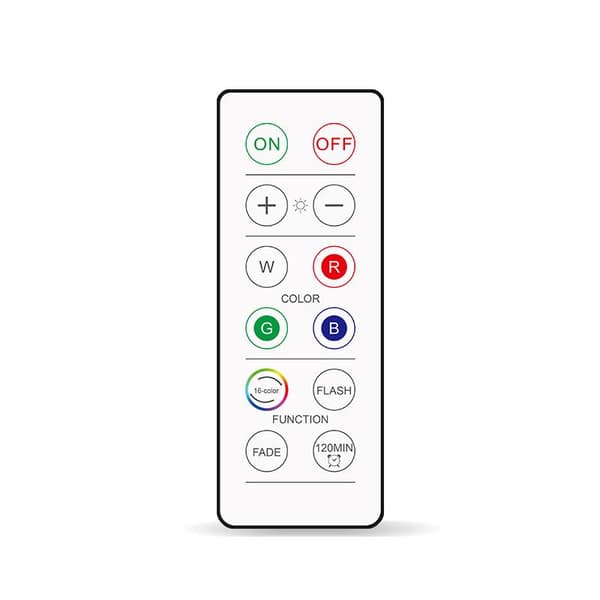LED-spotlights set – 6 stylish lamps with 2 practical remote controls 1PCS