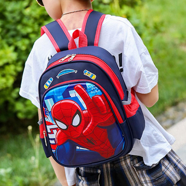 Børne Drenge Spiderman Skoletaske Rygsæk Rygsæk Gaver B