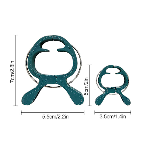 100-pack växtstöd clips, lätta att klämma fast tomater, grönt plast för blommor, vinstockar och grönsaksgurkor Style B L 8cm