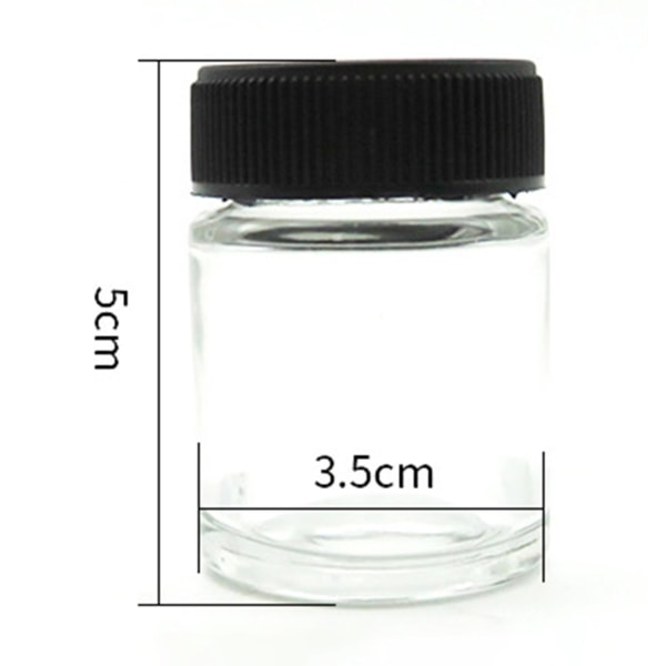 22cc Airbrush Cup Anti-korrosion Robust glas Transparent Airbrush opbevaringsflaske til Nail Art Mengxi A
