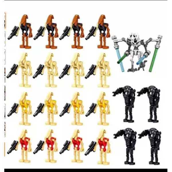 Star Wars Battle Droids Byggklossar Set Mini Actionfigurer Docka Minifigurer Leksaker Skrivbordsdekor 21pcs