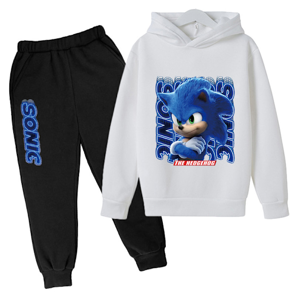 Barn og tenåringer Sonic The Hedgehog hettegenser og bukse White 5-6 years old/120cm