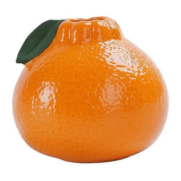 Bordsvas Keramisk Hantverksvas Orangeformad Vas Skrivbords Keramisk Blomvas-hcx3