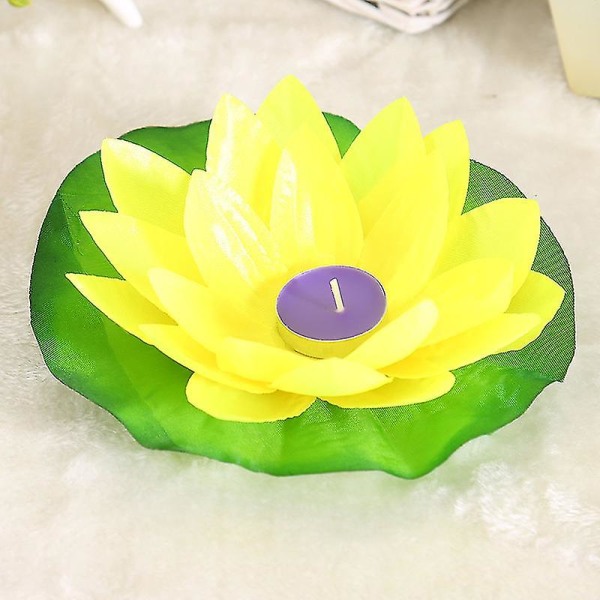 10 st 18cm konstgjord lotusblomma ljus, damm flytande dekor Lotus