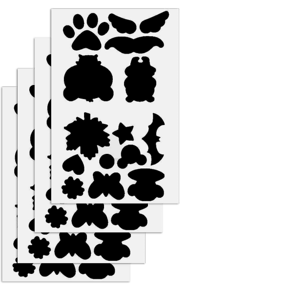 8 stk dunjakkelapper Nylonreparasjonstape Selvklebende vanntett lapp i forskjellig størrelse og form