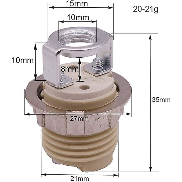 4 kpl LED G9 -lampunkanta, erikoiskeraaminen lampunkanta, lampunpidin, oven korkeus 35 mm, kierteiden halkaisija 21 mm (kannatyyppi: G9, väri: 4 sarjaa)