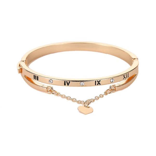 Light Luxury Roman Chain Bangle Basic Armbånd Hot Selling Gold, Rose Gold Silver