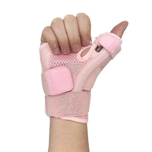 Håndledsbøjle til tommelfingerstøtte, justerbar tommelfingerstøtte med bøjle til tommelfinger- og hånddiskotek Pink