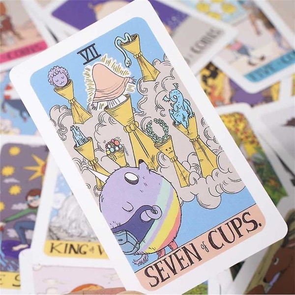 Adventure Time Tarot Deck, tarotkort, lommeudgave tarotkort til begyndere spådomsværktøjer brætspil