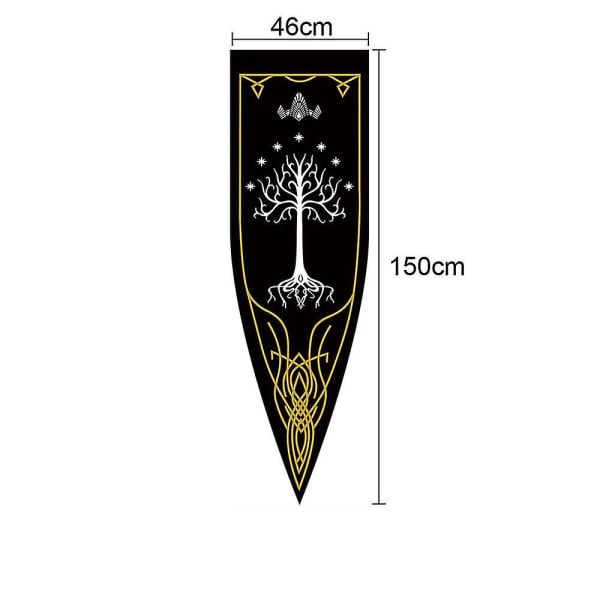 46x150cm Keskiaikainen kuningaskunta Rohan Gondor Horse Tree Banner Lippu Seinään Koti Asuntola Olohuone Viiri Lippu Burgees Sisustus Szhg F