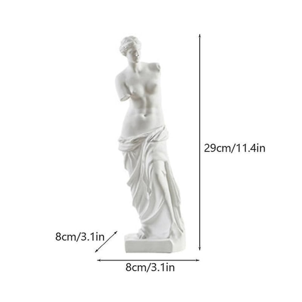 Resin Venus De Milo Staty Naken Afrodite Skulptur Heminredning grekisk mytologi Gudinna Statyett Konst Vardagsrumsinredning Rose Red
