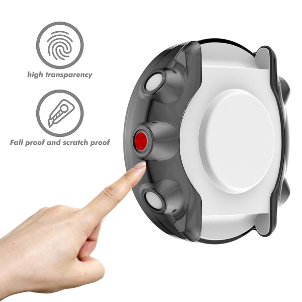 Ur Beskyttelsesetui Gennemsigtig Anti-fald TPU Smart Watch Shell Protector Cover til Polar Vantage M/M2 Black