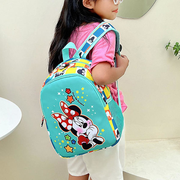 Minnie Mouse Mini Ryggsäck för Småbarn Flickor Skolväska Lätt Bokväska Presenter Green