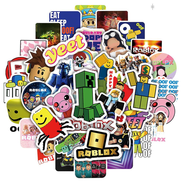 Roblox Stickers 50 stk Cool Gaming Stickers Vinyl Vandtæt Decal Laptop Vandflasker Festartikler Til Teenagere Børn Voksen