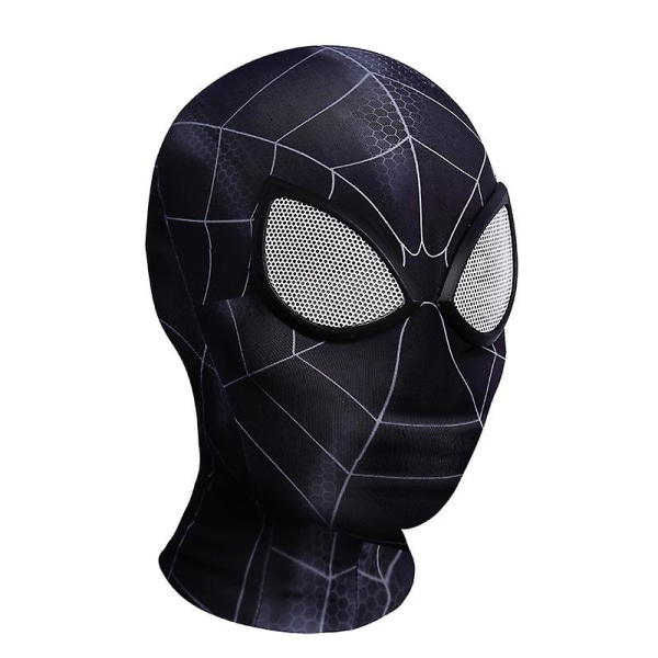 Svart Mj Spiderman Mask Huvudbonader Cosplay Scenrekvisita-vuxen Kids