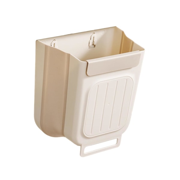 Strong Load-Bearing Garbage Multi-Purpose Hanging Trash Space-Saving Foldable Waste Container for Home Scraper Buckle Easy White L