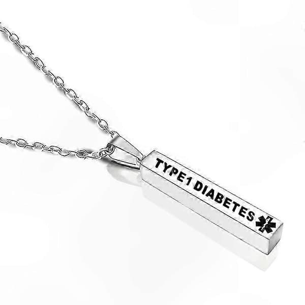 Medicinsk alarm halskæde rustfrit stål søjle design unisex mode smykker PACEMAKER