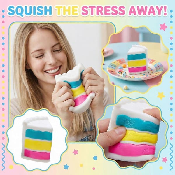 Fargerik Sensorisk Klemme-kube - Stresslindrende Fidget-leke for Barn og Voksne 3pcs