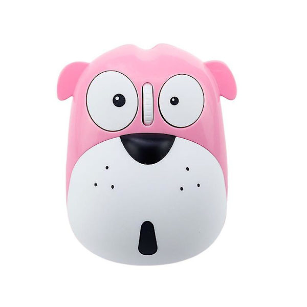 Söpö koiran muotoinen langaton hiiri Pink
