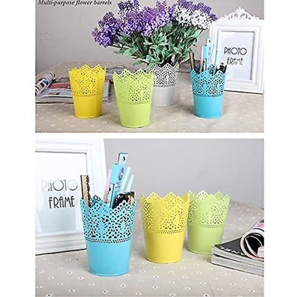 Pencil Pot Flower Pot Makeup Brush Organizer (vit)