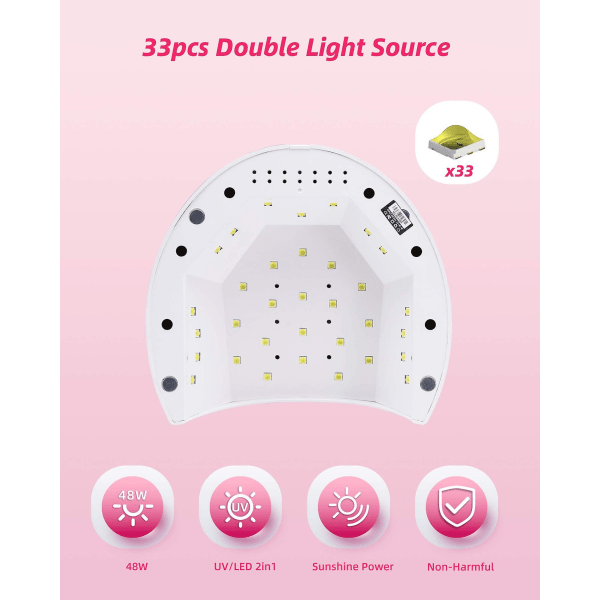 SUN2C smart 33 lampun helmet 48W kynsilamppu kaksoisvalolähteen LED kynsien kuivaus