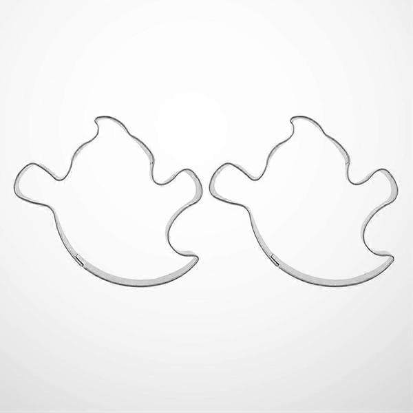 DIY Kjeksform Rustfritt Stål Spøkelseskutter for Halloween Baking 4 stk Silver M